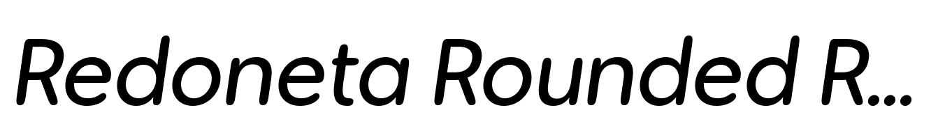 Redoneta Rounded Regular Italic